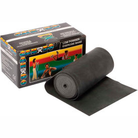 CanDo® Low Powder Exercise Band Black 6 Yard Roll 1 Roll/Box 10-5215