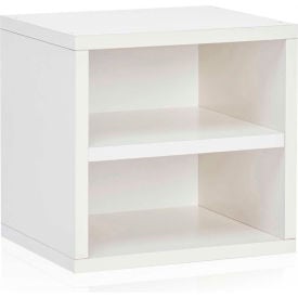 Way Basics Stackable Cube With Shelf White C-SCUBE-WE