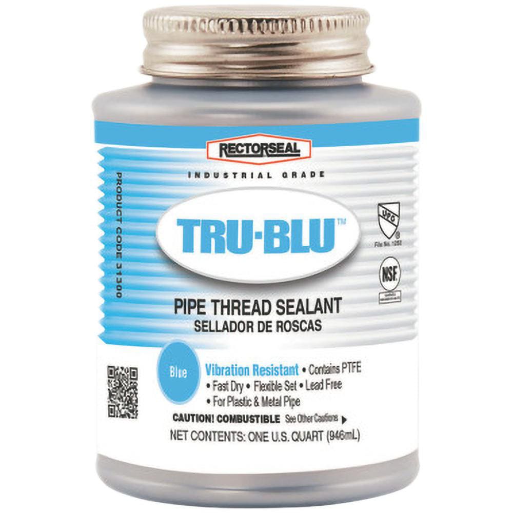 Threaded Pipe Sealants, Form: Paste , Series: Rectorseal Tru-Blu , Container Size: 1 qt , Container Type: Can , Color: Blue  MPN:31300