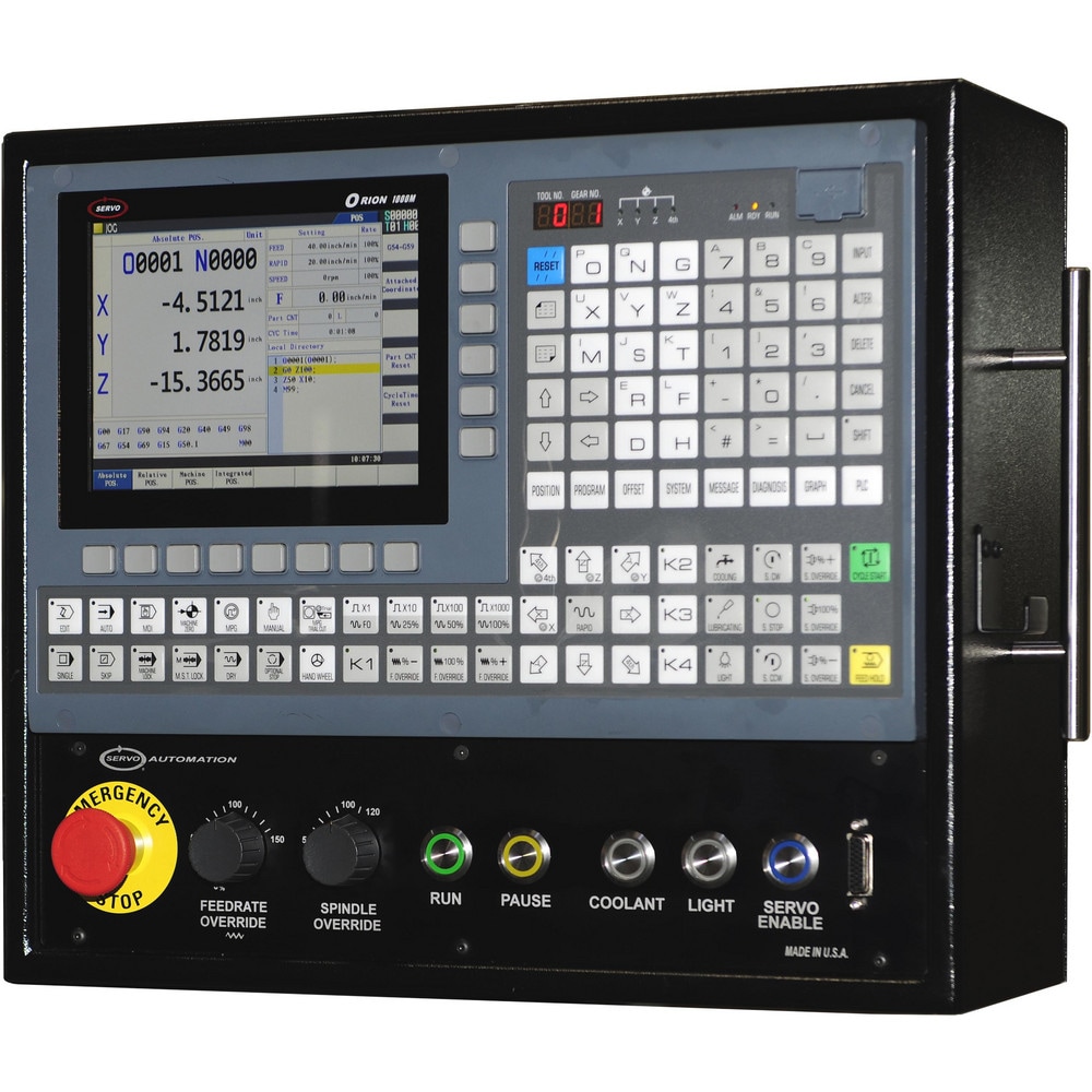 CNC Machine Controllers, For Use With: MILLING MACHINES , Accuracy: .0001 , Number Of Axes: 3 , For Table Width (Inch): 16 , For Table Length (Inch): 60  MPN:M-1000-3