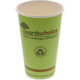 Pactiv Evergreen™ EarthChoice Compostable Paper Cups 16 oz. Capacity Green 1000/Carton DPHC16EC