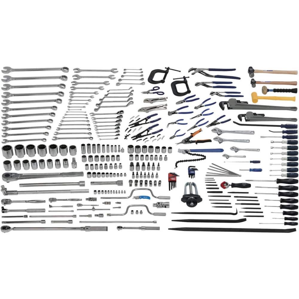 Combination Hand Tool Sets, Set Type: Oilfield , Number Of Pieces: 250 , Measurement Type: SAE , Drive Size: 1/2, 1/4 to 3/8 , Tool Finish: Chrome  MPN:JHWOILFIELDTB