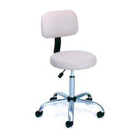 Boss Medical Stool with Backrest - Vinyl - Beige B245-BG