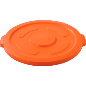 GoVets™ Plastic Trash Can Lid - 55 Gallon Bright Orange 465BOR240