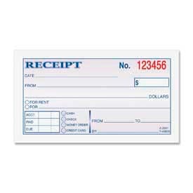 Adams® Money/Rent Receipt 2-Part 2-3/4