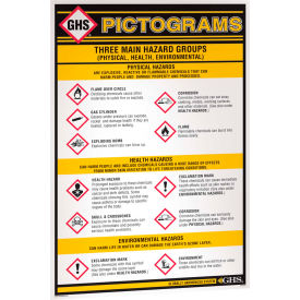 INCOM® GHS1010 GHS Information Pictogram Wall Chart 24