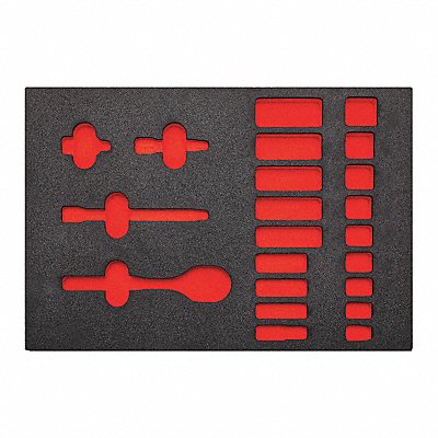 Black/Red Tool Storage Foam Inserts Poly MPN:J52136F