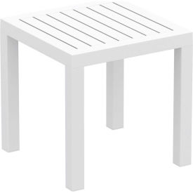 Siesta Ocean Square Resin Side Table White ISP066-WHI