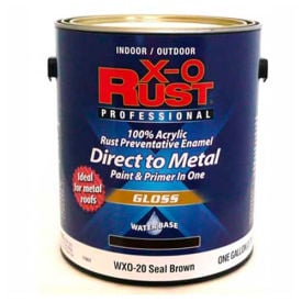 X-O Rust Anti-Rust Enamel Gloss Finish Seal Brown Gallon - 176837 176837