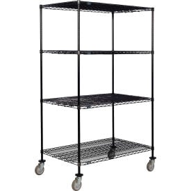 Nexel® 4 Shelf Truck Black Epoxy 36