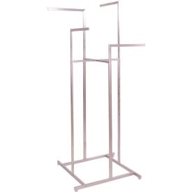 4-Way Rack with Straight Arms - Satin Nickel BQ4W