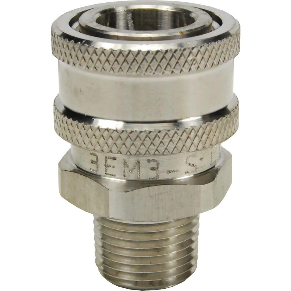 Hydraulic Hose Fittings & Couplings, Type: E-Series Straight Through Male Threaded Coupler , Fitting Type: Coupler  MPN:6EM6-S