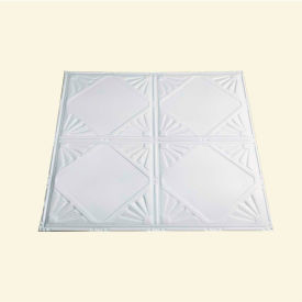 Great Lakes Tin Erie 2' X 2' Nail-up Tin Ceiling Tile in Gloss White - T56-00 T56-00