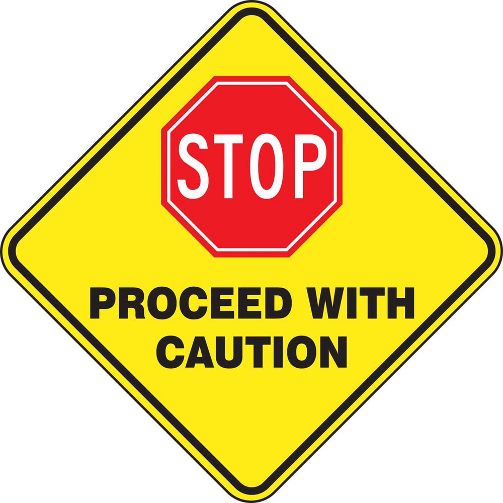 Adhesive Backed Floor Signs, Message Type: Traffic Control , Message/Graphic: Message & Graphic , Message or Graphic: Message & Graphic  MPN:PSR430