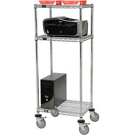 Nexel™ 3-Shelf Mobile Wire Printer Stand 24