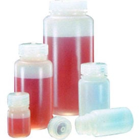 Thermo Scientific Nalgene™ Wide-Mouth HDPE Economy Bottles with Closure 250mL Case of 72 2189-0008