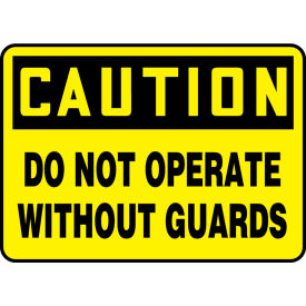 Accuform MEQC720VS Caution Sign Do Not Operate Without Guards 10