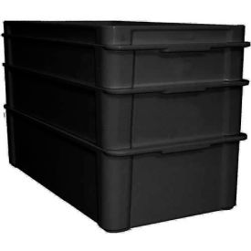 Molded Fiberglass Fibrestat ESD Stacking Tote 808200 Top Overall -23-3/8