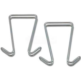 Alera CHDBL Double Sided Partition Garment Hook Silver Steel 2/PK CHDBL