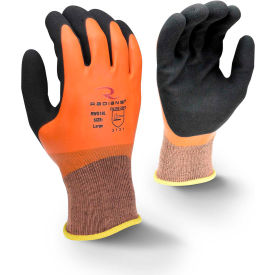 Radians® RWG18S Latex Dipped Gloves 13 Gauge Orange/Black S 1 Pair - Pkg Qty 12 RWG18S