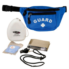 Kemp USA Hip Pack w/ Guard Logo & Lifeguard Essentials Supply Royal Blue 5 Pieces 10-103-ROY-S2