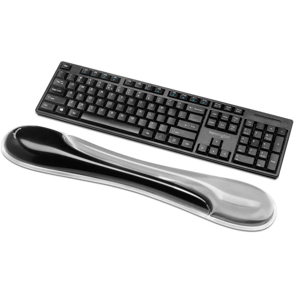 Kensington Duo Gel Keyboard Wrist Rest - Gray - 3.63in Dimension - Black/Gray - Gel - TAA Compliant (Min Order Qty 3) MPN:62395