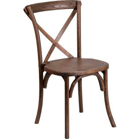 Flash Furniture Stackable Early American Wood Cross Back Chair - Ash - Hercules Series X-EA-GGXU-