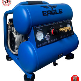 Eagle™ Portable Air Compressor 1.5 HP 4 Gallon Capacity Side Stack 2.5 CFM EA-4000