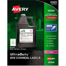 Avery® GHS Chemical Waterproof & UV Resistent Labels Laser 4