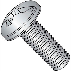1/4-20X1/2  Combination Pan Head Machine Screw Fully Threaded 18 8 Stainless Steel Pkg of 1000 1408MCP188