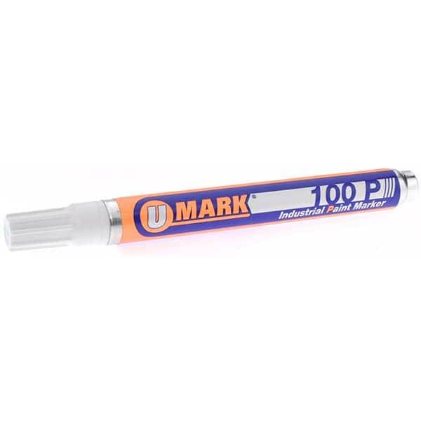 Solid Paint Marker: White, Oil-Based, Bullet Point MPN:10205