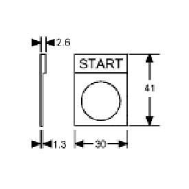 Advance Controls 104565 Off/On 22mm Non Metallic Legend Plate Silver Lettering/Black Bkgrnd 104565