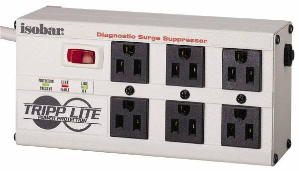 Power Outlet Strips, Amperage: 15.0 , Voltage: 120V , Cord Length: 6ft , Number Of Outlets: 6 , Cord Length (Feet): 6  MPN:ISOBAR6 ULTRA