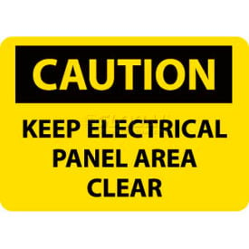 NMC C167P OSHA Sign Caution Keep Electrical Panel Area Clear 10