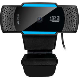 Adesso® 1080P HD Auto Focus Webcam with Built-in Dual Microphone and Privacy Shutter Cover CYBERTRACKH5