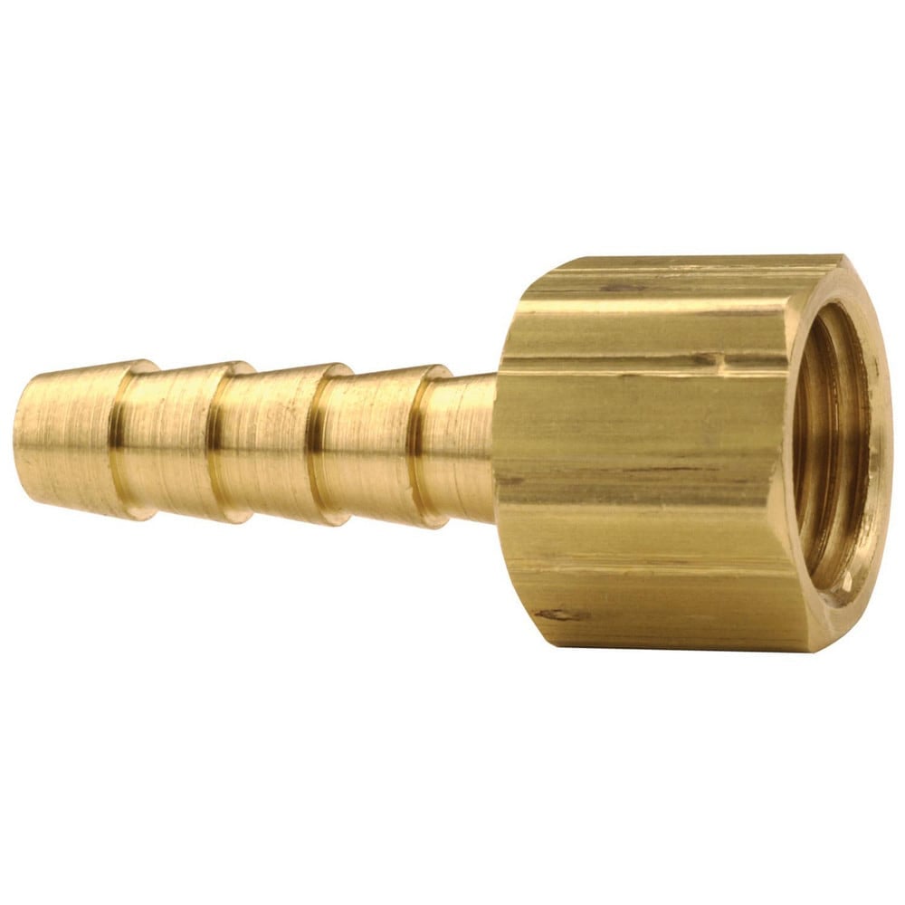 Barbed Hose Fittings, Fitting Type: Female Swivel, Hose Barb , Material: Brass , Thread Standard: NPSM , Thread Size: 1/4  MPN:1240304K