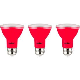 Sunlite® LED PAR20 Colored Recessed Light Bulb E26 Base 3W Red Pack of 3 40247-NS