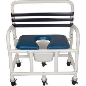 Mor Medical International™ Deluxe Shower Commode Chair Removable Soft Seat 710 lb. Capacity DNE-710-4L