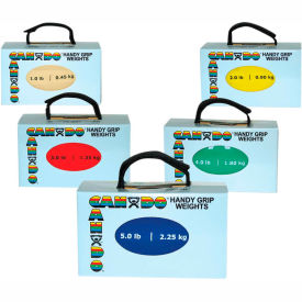 CanDo® Handy Grip™ Weighted Ball 5-Color Set 10-0445