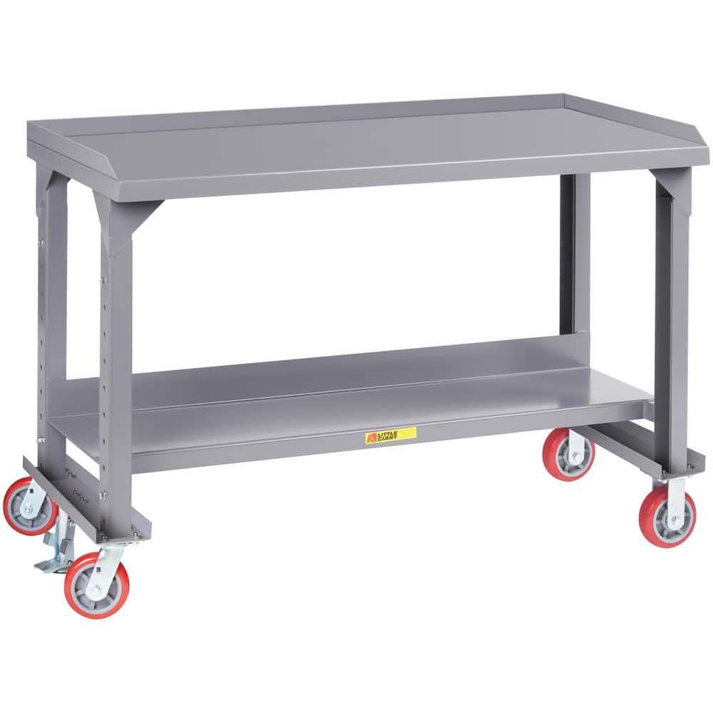 Mobile Work Benches, Bench Type: Mobile Workbench , Edge Type: Square , Depth (Inch): 36 , Leg Style: Adjustable Height  MPN:WSL236606PYFLAH