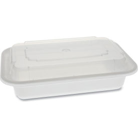 Pactiv Evergreen VERSAtainer Microwavable Container 16 oz. Capacity White/Clear 150/Carton NC8168