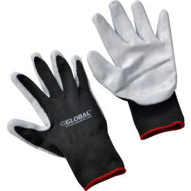 GoVets™ Foam Nitrile Coated Gloves Gray/Black Small 1 Pair - Pkg Qty 12 344S708