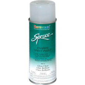 Spruce General Use Spray Paint 16 Oz. Gloss Clear 12 Cans/Case - 98-11 98-11