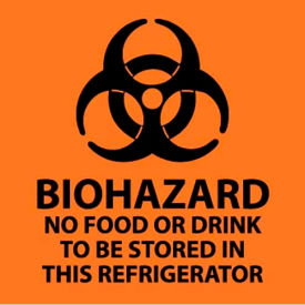 Warning Sign Biohazard No Food Or Drink To Be Stored In This Refrigerator 7