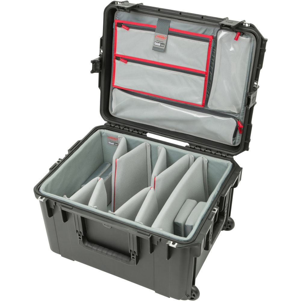 SKB Cases iSeries Protective Case With Padded Dividers And Wheels, 12-3/8in x 21in x 16in, Gray MPN:3I-2217-12DL