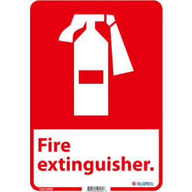 GoVets™ Fire Extinguisher Sign 14x10 Rigid Plastic 219RB724
