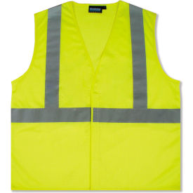 ERB® Aware Wear® S362 ANSI Class 2 Economy Mesh Safety Vest Hook & Loop Closure L Lime WEL61426HLLG