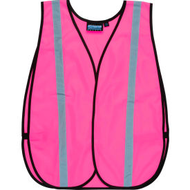 ERB® Girl Power At Work™ S102 Non-ANSI Safety Vest Hook & Loop Closure One Size Pink WEL61728HP