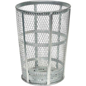 GoVets™ Outdoor Steel Mesh Corrosion Resistant Trash Can 48 Gallon Silver 633237