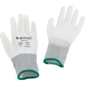 GoVets™ Flat Polyurethane Coated Gloves White Medium - Pkg Qty 12 605M708